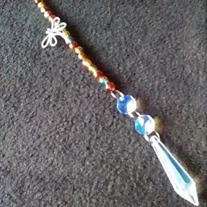 Sun Catcher Prism Butterfly Dragonfly Bee Colorful Beads Handcrafted New